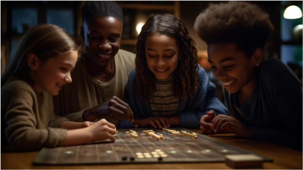 We Games 4 Player Shut The Box Dice Game - 14 inches Walnut Wood (Brown) –  1 to 4 Players 